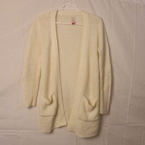 Woman's Cream Colored Long Cardigan